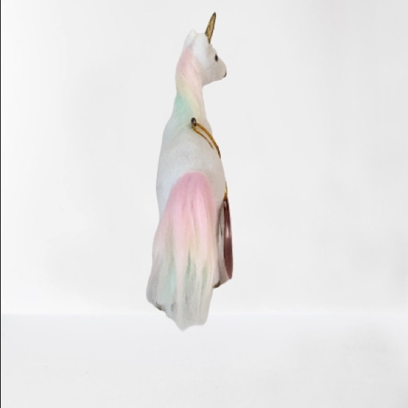 Unicorn ornament NWT white with rainbow mane, tail - Picture 4 of 5